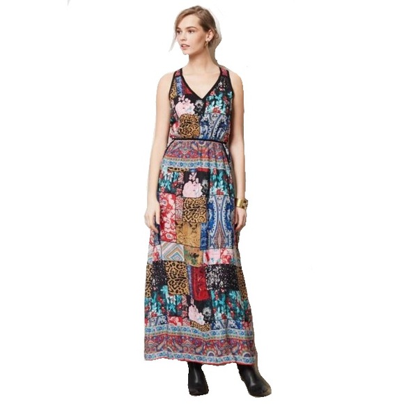 Anthropologie Tolani Boheme Silk Print Dress - Picture 1 of 7